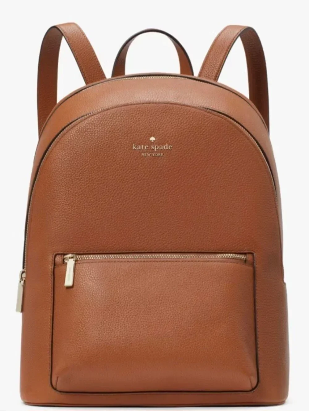 kate spade Leila Warm Gingerbread Pebbled Leather Backpack